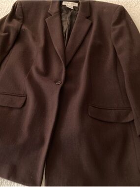 Jones New York Women's Dark Brown Single-Button Blazer